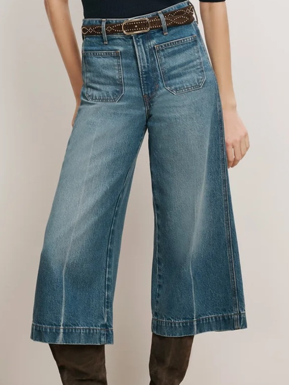 Veronica Beard Marlowe Culotte Jeans in Memory Lane